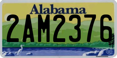AL license plate 2AM2376
