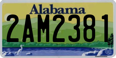 AL license plate 2AM2381