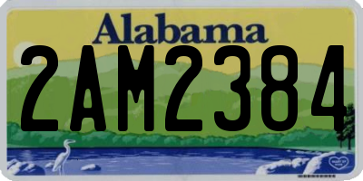 AL license plate 2AM2384