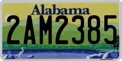 AL license plate 2AM2385
