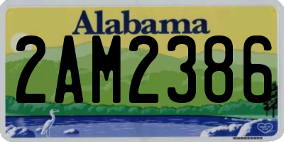 AL license plate 2AM2386