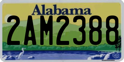 AL license plate 2AM2388