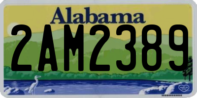AL license plate 2AM2389