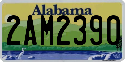 AL license plate 2AM2390