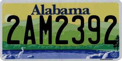 AL license plate 2AM2392