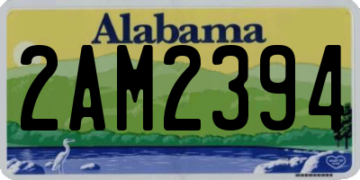 AL license plate 2AM2394