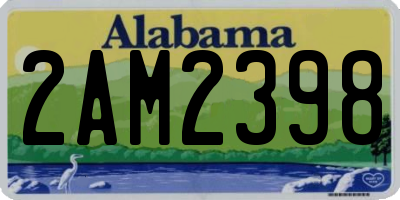 AL license plate 2AM2398