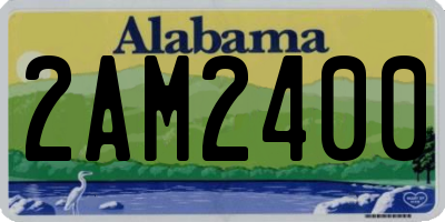 AL license plate 2AM2400