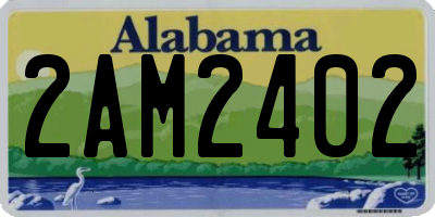 AL license plate 2AM2402