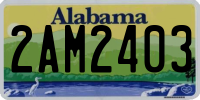 AL license plate 2AM2403
