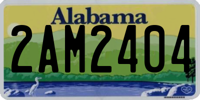 AL license plate 2AM2404
