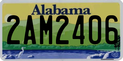 AL license plate 2AM2406