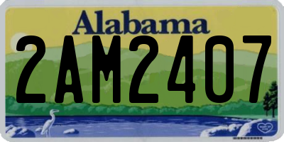 AL license plate 2AM2407
