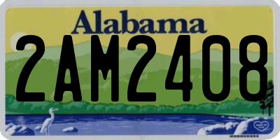 AL license plate 2AM2408
