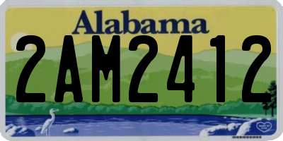 AL license plate 2AM2412