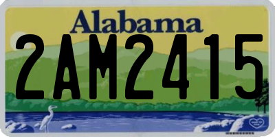 AL license plate 2AM2415