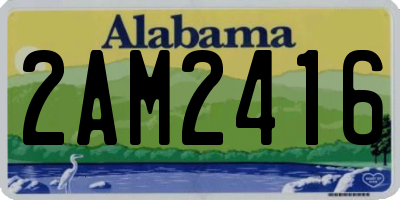 AL license plate 2AM2416