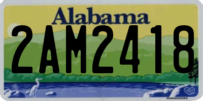 AL license plate 2AM2418