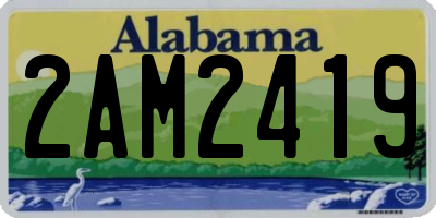 AL license plate 2AM2419