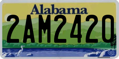 AL license plate 2AM2420
