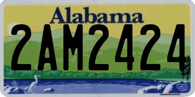 AL license plate 2AM2424