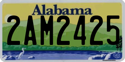AL license plate 2AM2425