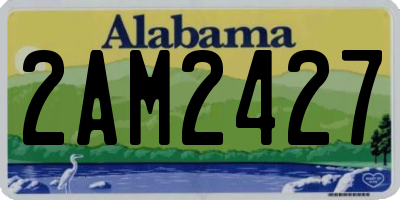 AL license plate 2AM2427
