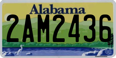 AL license plate 2AM2436