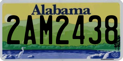 AL license plate 2AM2438