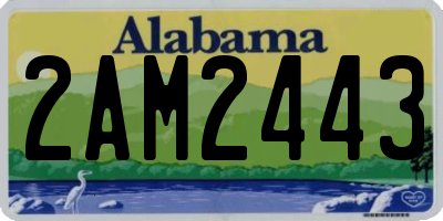 AL license plate 2AM2443