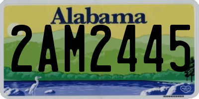 AL license plate 2AM2445