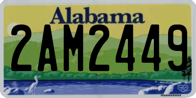 AL license plate 2AM2449