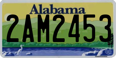 AL license plate 2AM2453