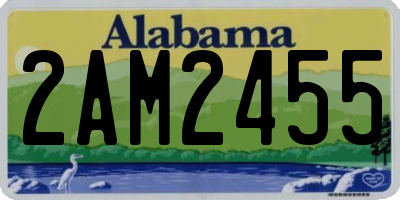 AL license plate 2AM2455