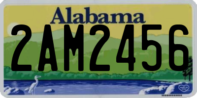 AL license plate 2AM2456