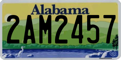 AL license plate 2AM2457