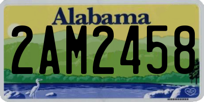 AL license plate 2AM2458