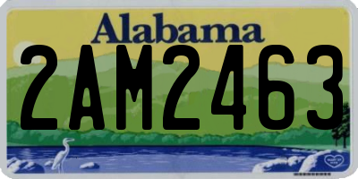 AL license plate 2AM2463