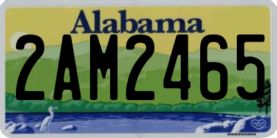 AL license plate 2AM2465