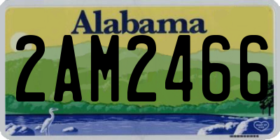 AL license plate 2AM2466