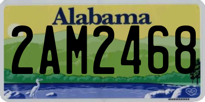 AL license plate 2AM2468