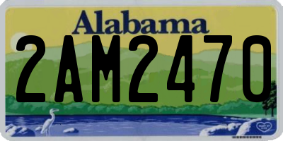 AL license plate 2AM2470