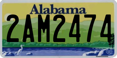 AL license plate 2AM2474