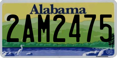 AL license plate 2AM2475
