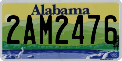 AL license plate 2AM2476