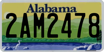 AL license plate 2AM2478
