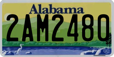 AL license plate 2AM2480