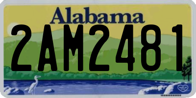 AL license plate 2AM2481