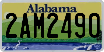 AL license plate 2AM2490