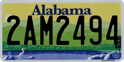 AL license plate 2AM2494